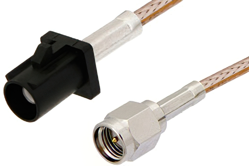 SMA Male to Black FAKRA Plug Cable Using RG316 Coax