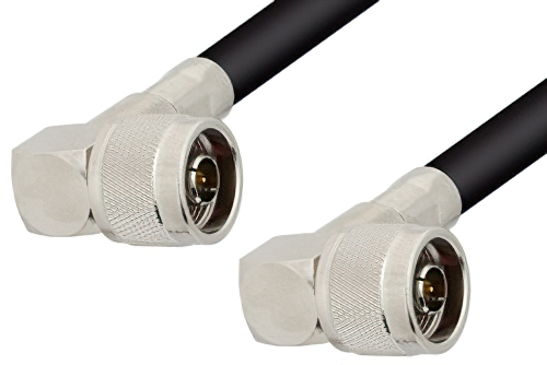 N Male Right Angle to N Male Right Angle Cable Using LMR-400 Coax