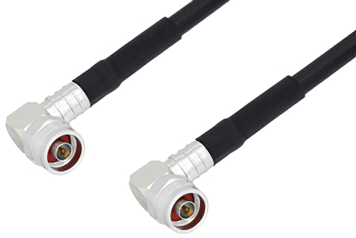 N Male Right Angle to N Male Right Angle Cable Using LMR-400 Coax And Times Connectors