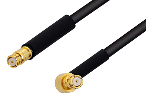 SMP Female to SMP Female Right Angle Cable Using PE-SR405FLJ Coax, RoHS