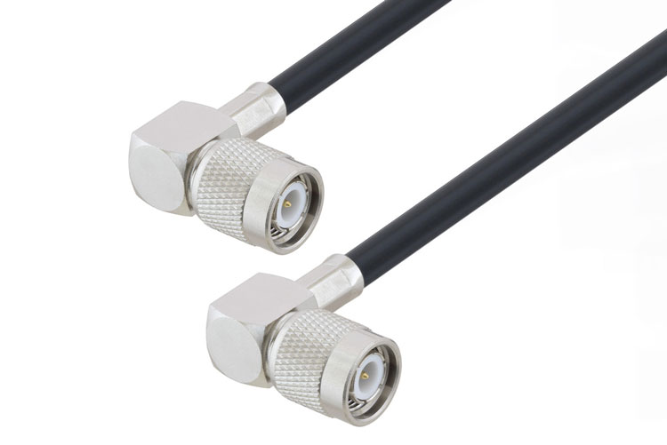 Tnc Male Right Angle To Tnc Male Right Angle Low Loss Cable 24 Inch Length Using Lmr 240 Uf Coax 6552