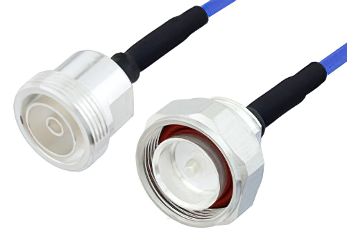 7/16 DIN Male to 7/16 DIN Female LSZH Jacketed Low PIM Cable Using SR402FLJ Low PIM Coax with HeatShrink, RoHS