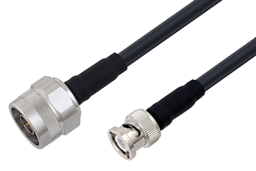 N Male to BNC Male Cable Using LMR-240-UF Coax