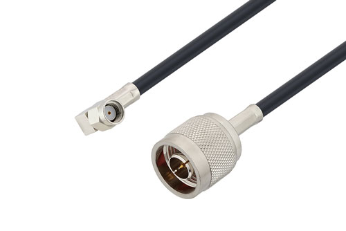 Reverse Polarity Sma Plug Right Angle To N Male Low Loss Cable Using Lmr 195 Coax