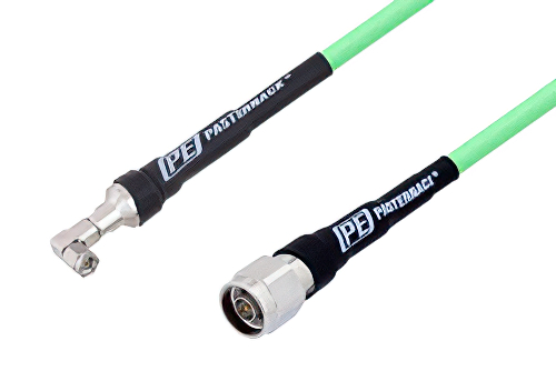 SMA Male Right Angle to N Male Low Loss Test Cable Using PE-P300LL Coax