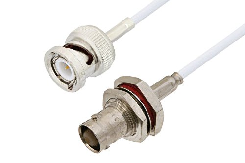 BNC Male to BNC Female Bulkhead Cable Using RG188 Coax
