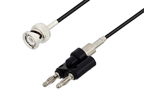 BNC Male to Banana Plugs Cable Using RG174 Coax