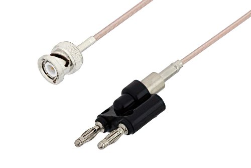 BNC Male to Banana Plugs Cable Using RG316 Coax