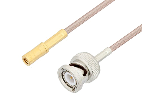 SSMB Plug to BNC Male Cable Using RG316 Coax , LF Solder