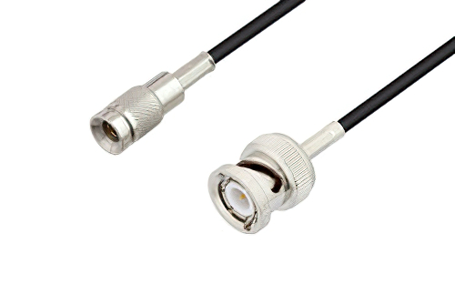 1.0/2.3 Plug to BNC Male Cable Using RG174 Coax