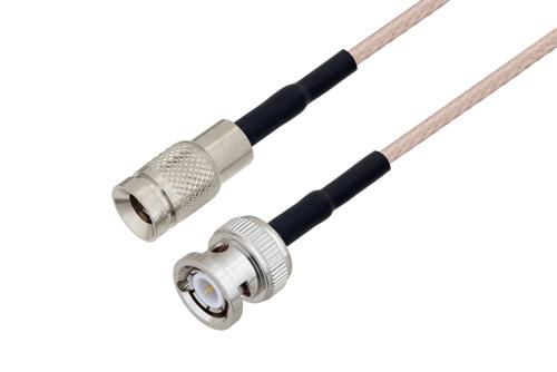 1.0/2.3 Plug to BNC Male Cable Using RG316-DS Coax with HeatShrink