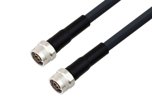 N Male To N Male Low Loss Cable 48 Inch Length Using Lmr 400 Coax With Times Microwave 