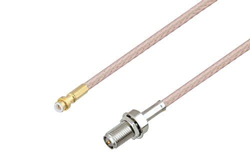 Snap-On MMBX Plug to Reverse Polarity SMA Female Bulkhead Cable Using RG316 Coax