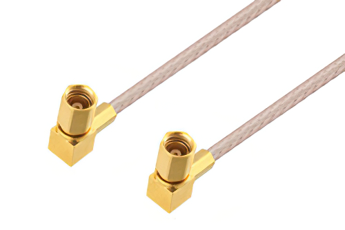SSMC Plug Right Angle to SSMC Plug Right Angle Cable Using RG316 Coax