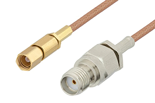 SMA Female to SSMC Plug Cable Using RG178 Coax