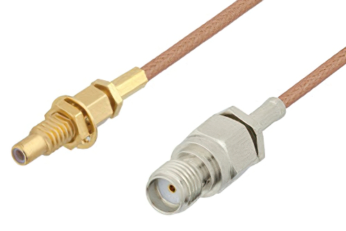 SMA Female to SSMC Jack Bulkhead Cable Using RG178 Coax