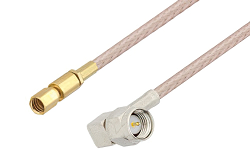SMA Male Right Angle to SSMC Plug Cable Using RG316 Coax