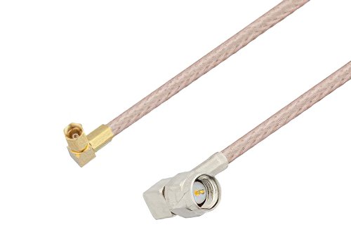 SMA Male Right Angle to SSMC Plug Right Angle Cable Using RG316-DS Coax