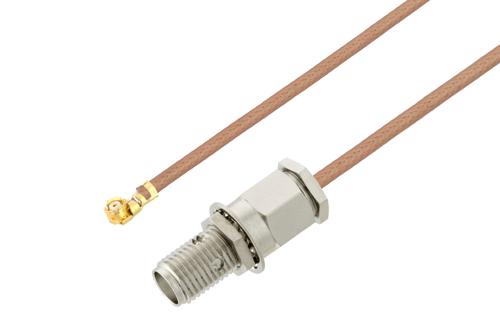 SMA Female Bulkhead to UMCX 2.5 Plug Right Angle Cable Using RG178 Coax ...