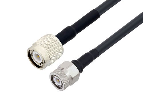 Tnc Male To Tnc Male Low Loss Cable 24 Inch Length Using Lmr 240 Coax With Heatshrink 9438