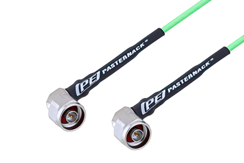 N Male Right Angle to N Male Right Angle Low Loss Cable Using PE-P160LL Coax