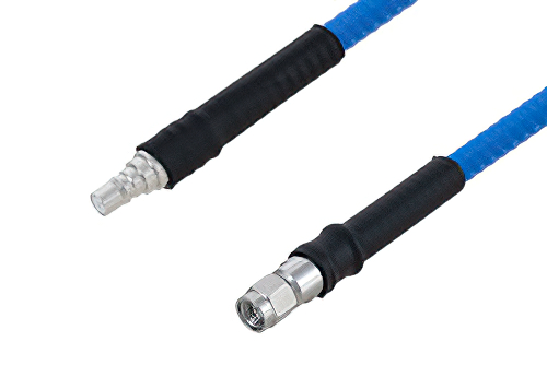 Plenum QMA Female to SMA Male Low PIM Cable Using SPP-250-LLPL Coax , LF Solder