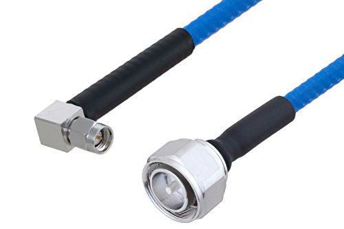 4.3-10 Male to SMA Male Right Angle Cable Using SPP-250-LLPL Coax