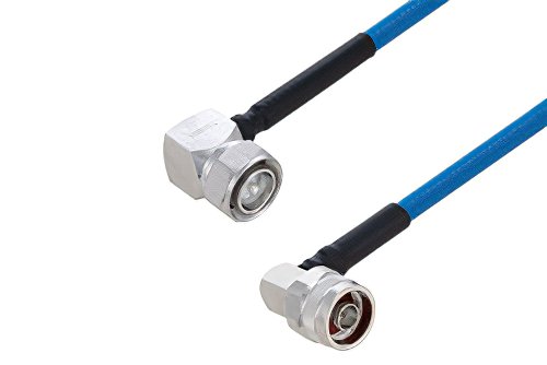Plenum 4.3-10 Male Right Angle to N Male Right Angle Low PIM Cable Using SPP-250-LLPL Coax Using Times Microwave Parts