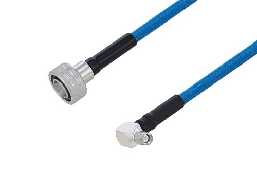 Plenum Snap-On 4.3-10 Male to SMA Male Right Angle Low PIM Cable Using SPP-250-LLPL Coax Using Times Microwave Parts