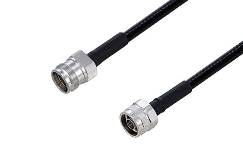 Fire Rated 4.3-10 Female to N Male Low PIM Cable Using SPF-250 Coax Using Times Microwave Parts