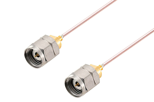 1.85mm Male to 1.85mm Male Low Loss Cable 18 Inch Length Using 047 Coax