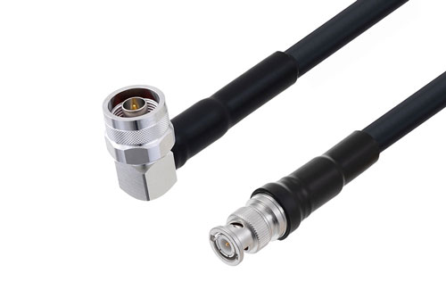 N Male Right Angle To Bnc Male Low Loss Cable 12 Inch Length Using Lmr 400 Uf Coax With Times 9378