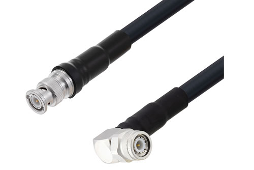 Tnc Male Right Angle To Bnc Male Low Loss Cable 12 Inch Length Using Lmr 400 Uf Coax With Times