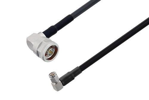 N Male Right Angle To Sma Male Right Angle Low Loss Cable Using Lmr 240 Uf Coax 7363