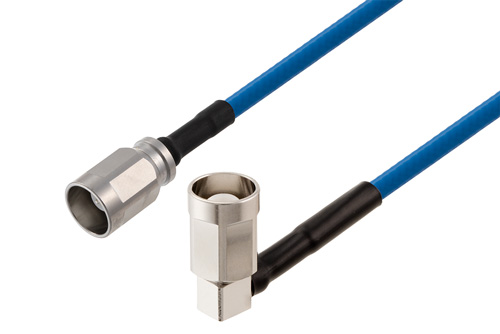 NEX10 Male to NEX10 Male Right Angle Low PIM Cable Using TFT-402 Coax Using Times Microwave Components