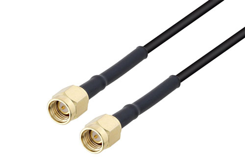 Sma Male To Sma Male Low Loss Cable 48 Inch Length Using Lmr 100a Uf Coax With Heatshrink 