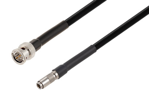 75 Ohm BNC Male to 75 Ohm 1.0/2.3 Male 12G SDI Cable Using 75 Ohm 4694R-BK Coax