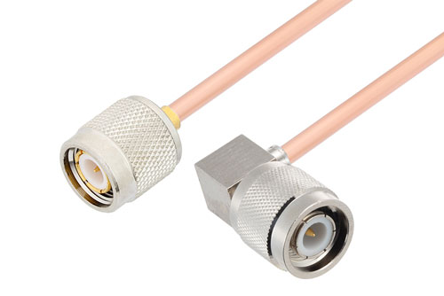 TNC Male to TNC Male Right Angle Cable Using RG402 Coax
