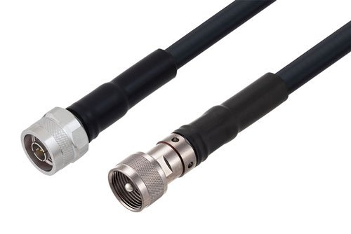 N Male to UHF Male Low Loss Cable Using LMR-400-DB Coax in 100CM