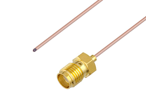 Pigtail Test Probe Cable SMA Female to Straight Cut Lead Using PE-034SR Coax, RoHS