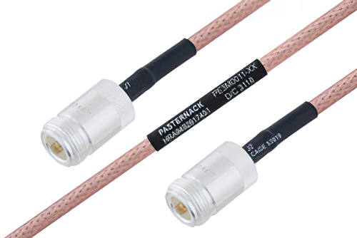 MIL-DTL-17 N Female to N Female Cable Using M17/60-RG142 Coax