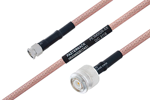 MIL-DTL-17 SMA Male to TNC Male Cable Using M17/60-RG142 Coax