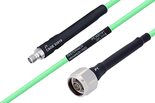 Temperature Conditioned SMA Female to N Male Low Loss Cable Using PE-P142LL Coax