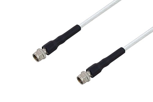 75 Ohm F Male to 75 Ohm F Male Low Frequency Cable Using 75 Ohm PE-SF200LL75 Coax, RoHS