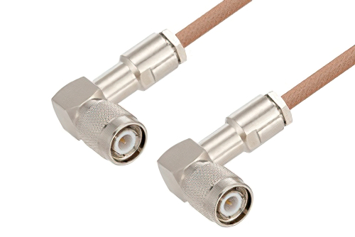 TNC Male Right Angle to TNC Male Right Angle Cable Using RG400 Coax