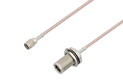 Reverse Polarity SMA Male to N Female Bulkhead Cable Using RG316 Coax