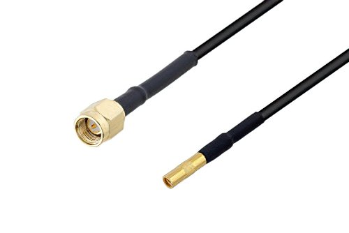 SMA Male to MMCX Jack Cable Using LMR-100 Coax with HeatShrink