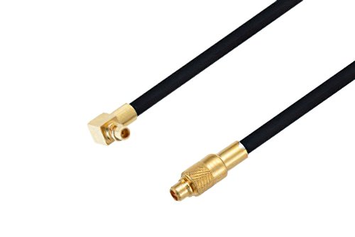MMCX Plug Right Angle to MMCX Plug Cable Using PE-SR405FLJ Coax