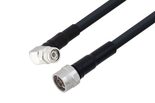 Tnc Male Right Angle To N Male Low Loss Cable 12 Inch Length Using Lmr 400 Uf Coax With Times