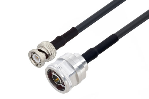 N Male To Bnc Male Low Loss Cable Using Lmr 195 Coax With Heatshrink 6279